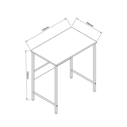 Γραφείο JENSKI Μαύρο/Όψη Μαρμάρου Μέταλλο/Μοριοσανίδα 74x72x45cm - Hippiehome.gr