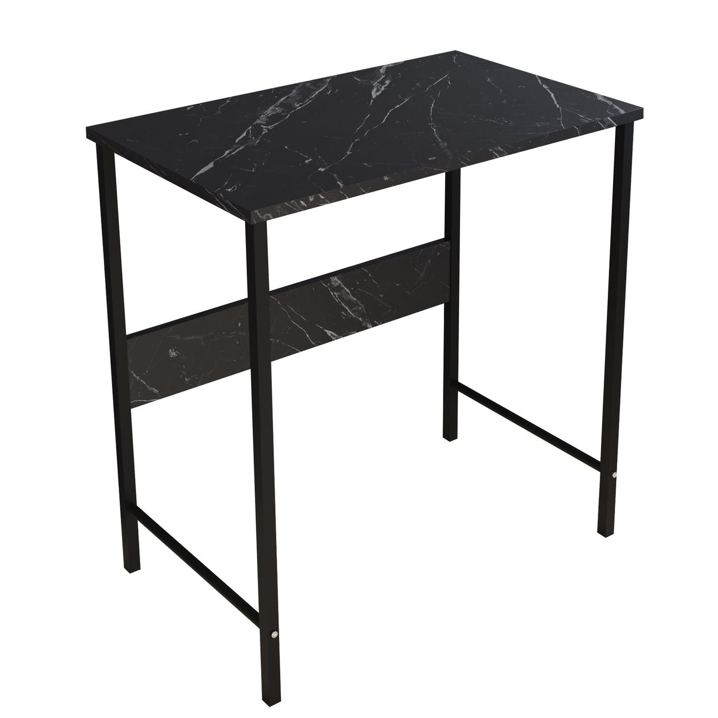 Γραφείο JENSKI Μαύρο/Όψη Μαρμάρου Μέταλλο/Μοριοσανίδα 74x72x45cm - Hippiehome.gr