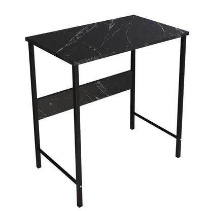 Γραφείο JENSKI Μαύρο/Όψη Μαρμάρου Μέταλλο/Μοριοσανίδα 74x72x45cm - Hippiehome.gr