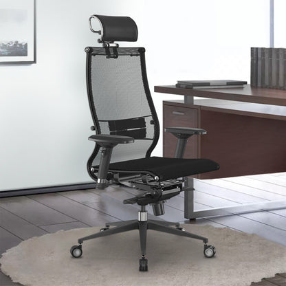 Samurai L2-9D Megapap ergonomic office chair with TS Mesh fabric color black 69x70x125/135cm.