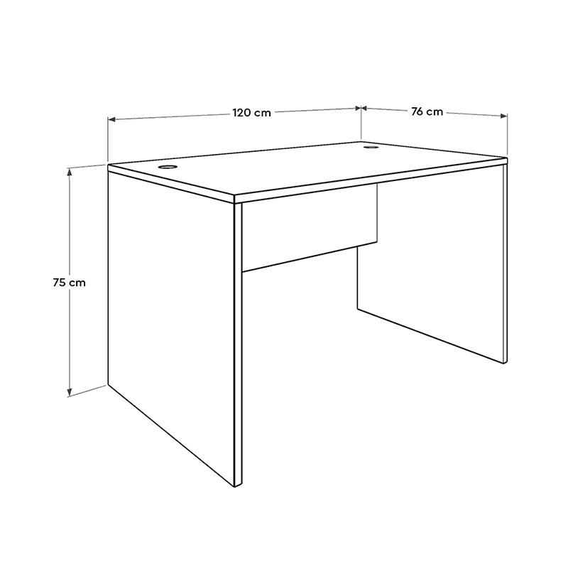 Γραφείο εργασίας New York Megapap σε χρώμα λευκό 120x76x75εκ. - Hippie Home 