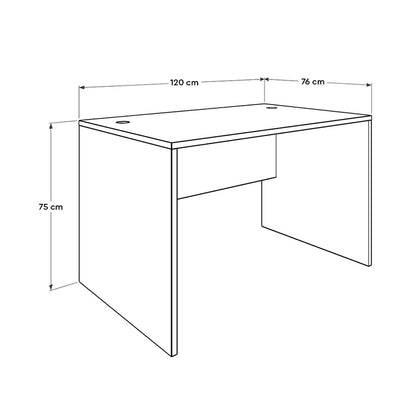 Γραφείο εργασίας New York Megapap σε χρώμα λευκό 120x76x75εκ. - Hippie Home 