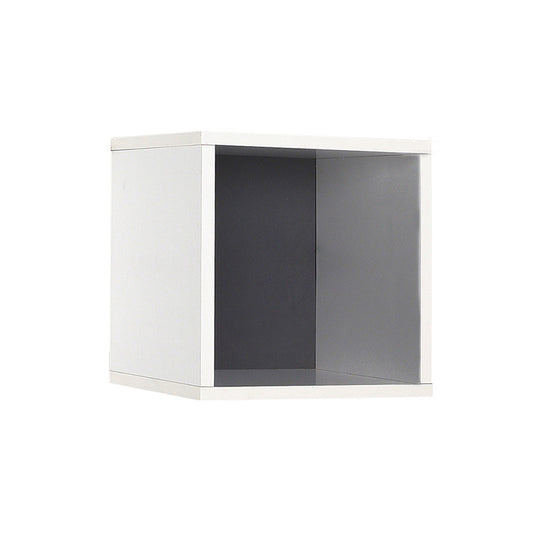 Βιβλιοθήκη στοιβαζόμενη Flat Megapap σε χρώμα λευκό 33x19x33εκ. - Hippiehome.gr