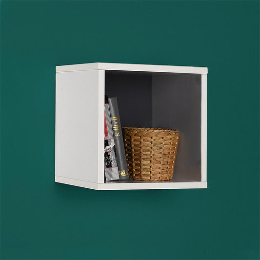 Βιβλιοθήκη στοιβαζόμενη Flat Megapap σε χρώμα λευκό 33x19x33εκ. - Hippiehome.gr