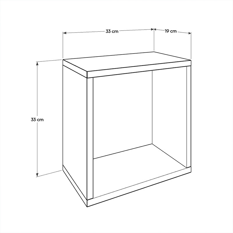 Βιβλιοθήκη στοιβαζόμενη Flat Megapap σε χρώμα λευκό 33x19x33εκ. - Hippie Home 