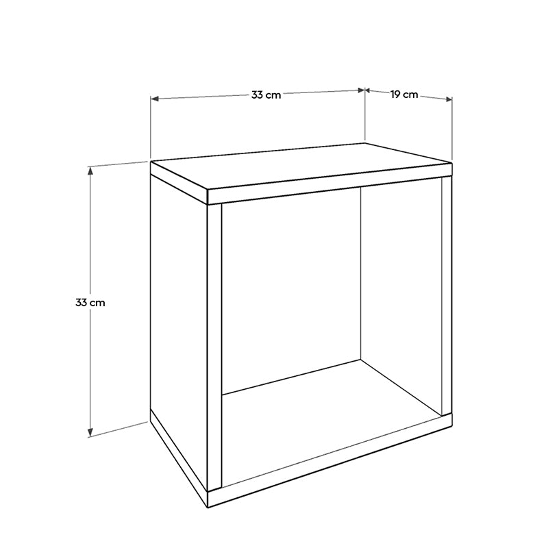 Βιβλιοθήκη στοιβαζόμενη Flat Megapap σε χρώμα καρυδί 33x19x33εκ. - Hippie Home 