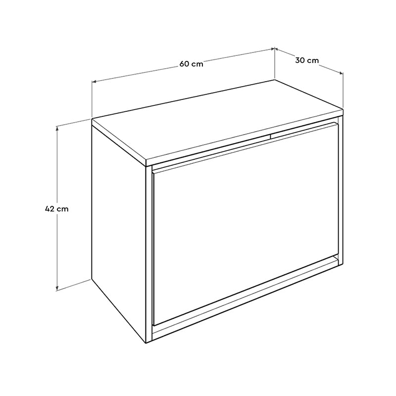 Παπουτσοθήκη 6 ζεύγων Step Megapap σε χρώμα sonoma 60x30x42εκ. - Hippie Home 