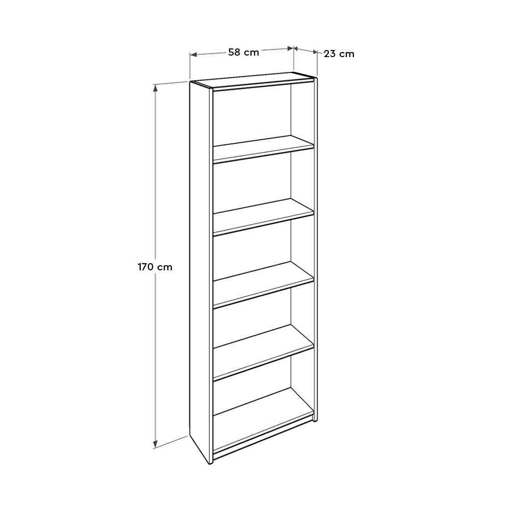 Βιβλιοθήκη Max Megapap χρώμα μωβ 58x23x170εκ. - Hippie Home 