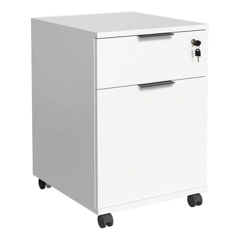 Office chest of drawers Rio Megapap on wheels in white color 41x45x61cm.