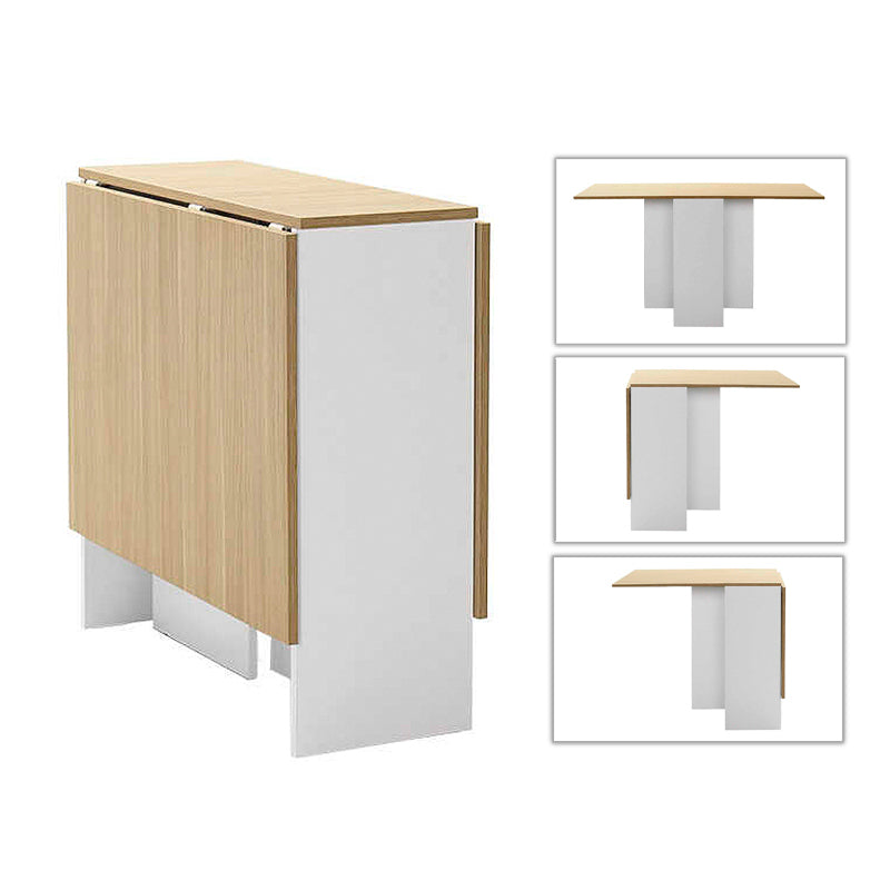 Melamine table Pepe Megapap extendable color white - oak 28(56+56)x77x75cm.