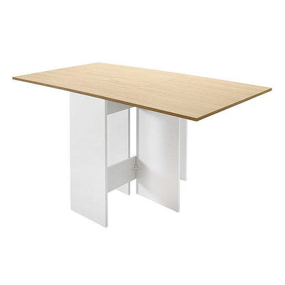 Melamine table Pepe Megapap extendable color white - oak 28(56+56)x77x75cm.