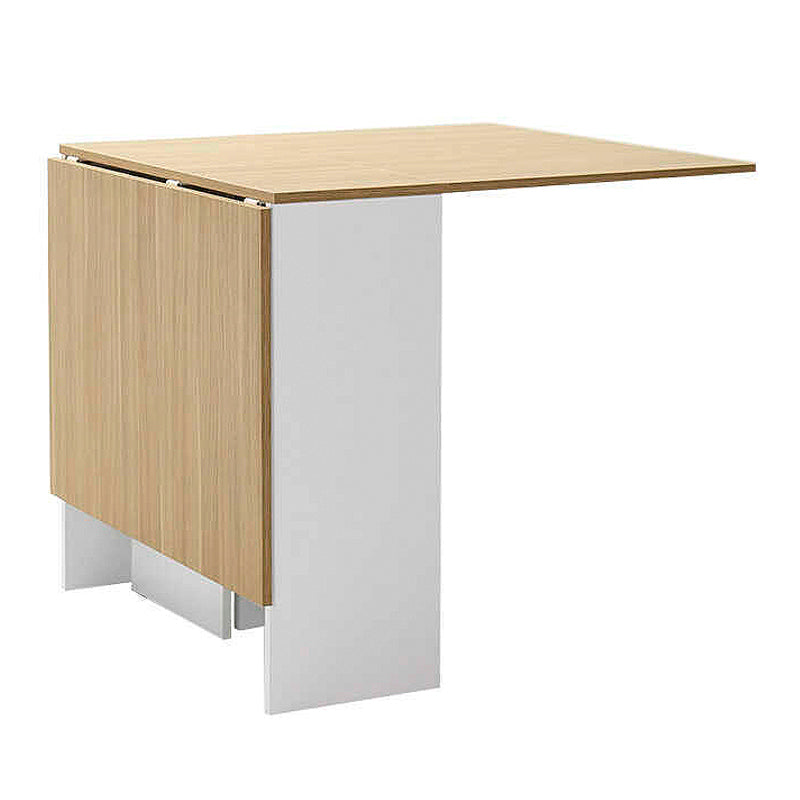 Melamine table Pepe Megapap extendable color white - oak 28(56+56)x77x75cm.