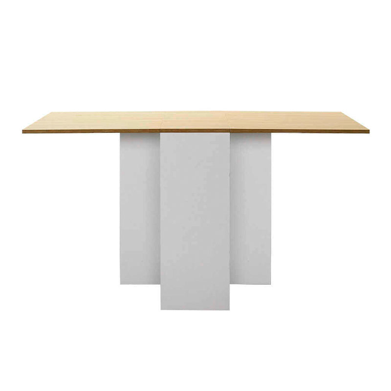 Melamine table Pepe Megapap extendable color white - oak 28(56+56)x77x75cm.