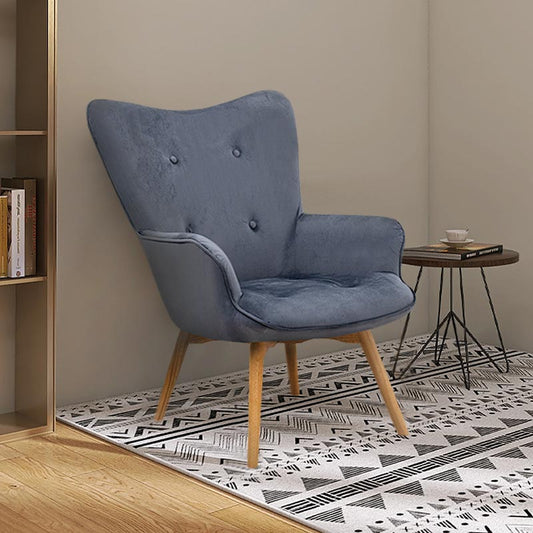 Πολυθρόνα Victoria Megapap βελούδινη χρώμα γκρι 71x75x96εκ. - Hippiehome.gr