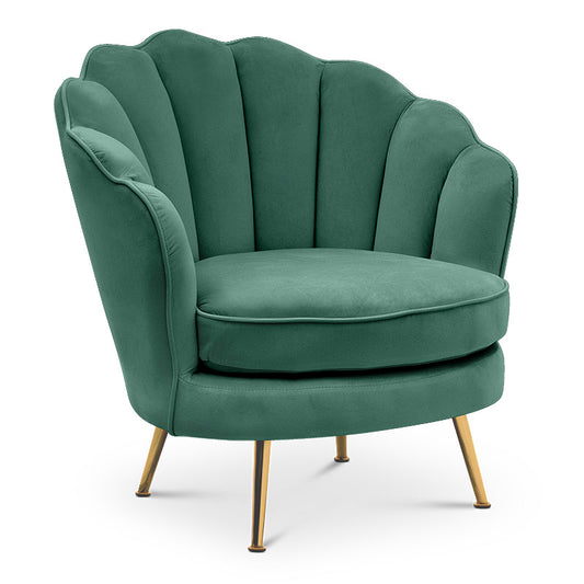 Πολυθρόνα Juliana Megapap βελούδινη χρώμα κυπαρισσί 81x72x80εκ. - Hippiehome.gr