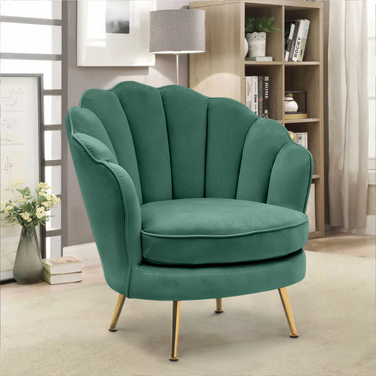 Πολυθρόνα Juliana Megapap βελούδινη χρώμα κυπαρισσί 81x72x80εκ. - Hippiehome.gr