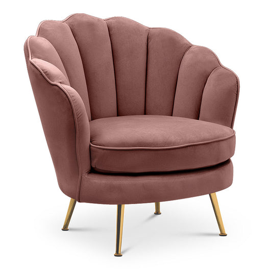 Πολυθρόνα Juliana Megapap βελούδινη χρώμα σάπιο μήλο 81x72x80εκ. - Hippiehome.gr
