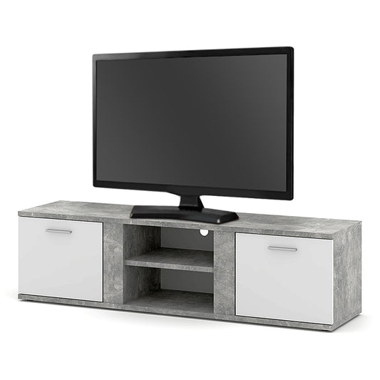 Έπιπλο τηλεόρασης Amigo Megapap σε χρώμα γκρι - λευκό 155x40x40,8εκ. - Hippiehome.gr