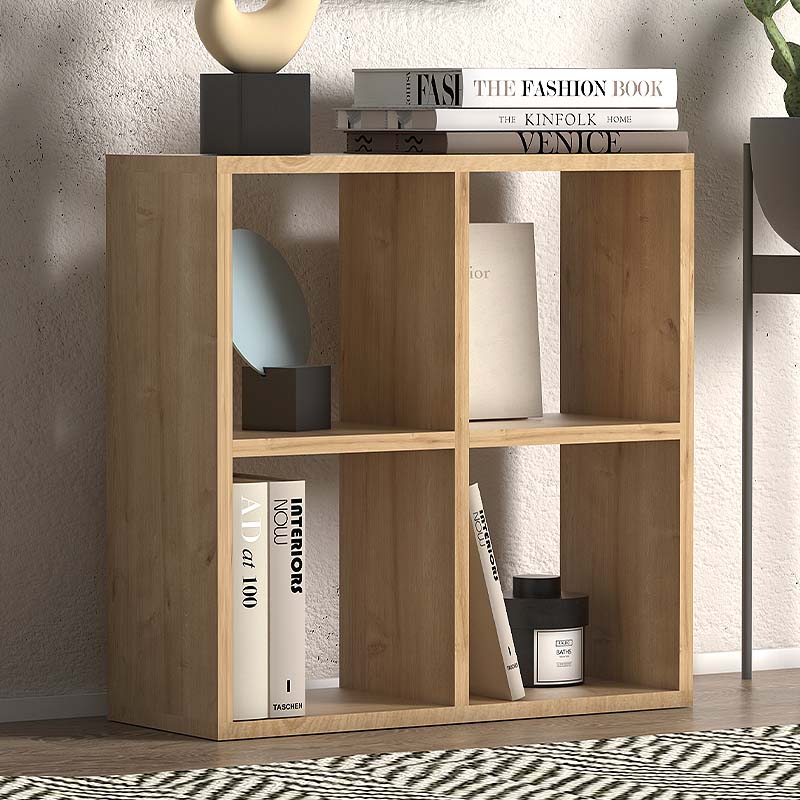 Βιβλιοθήκη Cube Megapap από μελαμίνη χρώμα pine oak 60x23x60εκ. - Hippie Home 