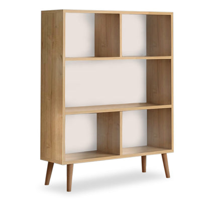 Βιβλιοθήκη μελαμίνης Cube Megapap χρώμα oak 80x24x100εκ. - Hippie Home 