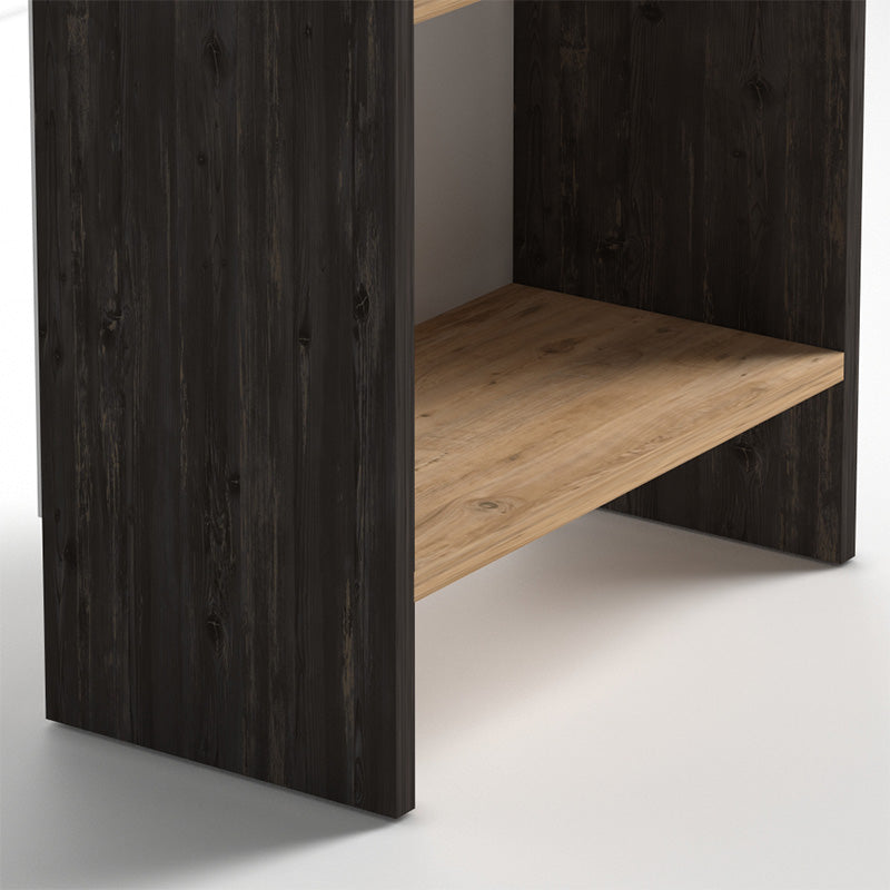 Βιβλιοθήκη μελαμίνης Flora Megapap χρώμα industrial grey - oak 52x25x80εκ. - Hippie Home 