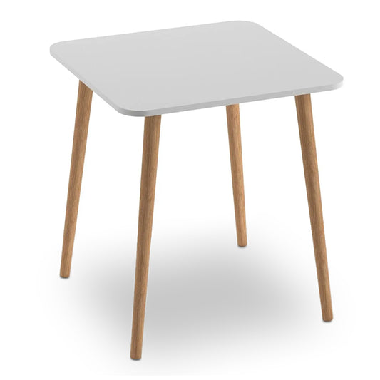 Τραπέζι Kare Megapap από μελαμίνη χρώμα λευκό 70x70x72εκ. - Hippie Home 