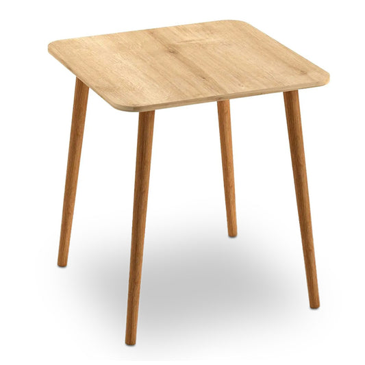 Τραπέζι Kare Megapap από μελαμίνη χρώμα oak 70x70x72εκ. - Hippie Home 