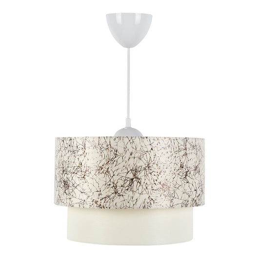 Φωτιστικό οροφής Whitehouse Megapap υφασμάτινο χρώμα λευκό - μαύρο 30x20x55εκ. - Hippiehome.gr