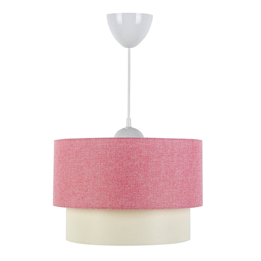Φωτιστικό οροφής Whitehouse Megapap υφασμάτινο χρώμα ροζ 30x20x55εκ. - Hippiehome.gr