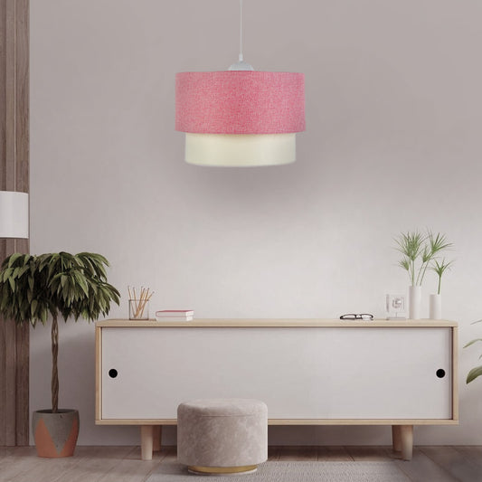 Φωτιστικό οροφής Whitehouse Megapap υφασμάτινο χρώμα ροζ 30x20x55εκ. - Hippiehome.gr