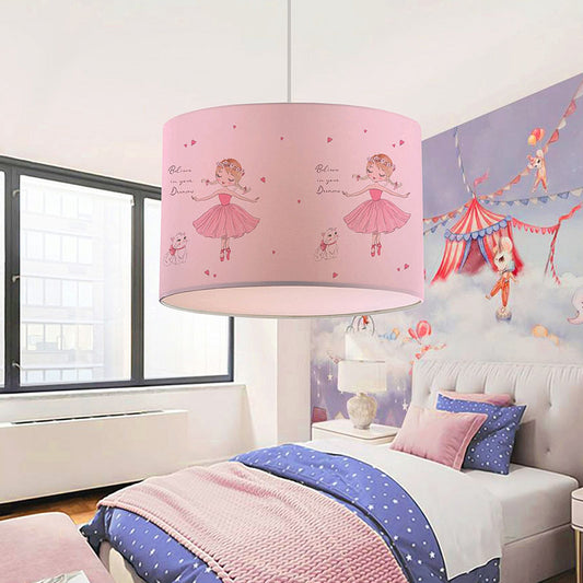 Φωτιστικό οροφής Goofy Megapap υφασμάτινο μονόφωτο με χαριτωμένες μπαλαρίνες 28x21x70εκ. - Hippiehome.gr