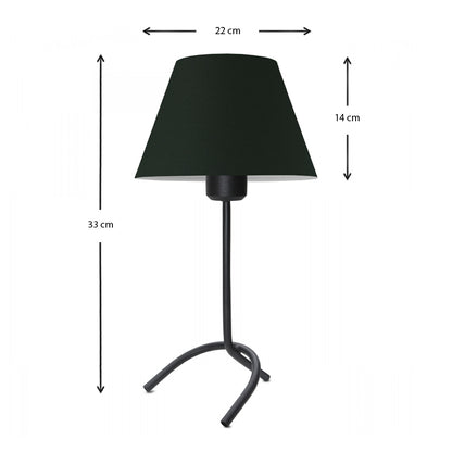Φωτιστικό επιτραπέζιο Dario Megapap E27 υφασμάτινο - μεταλλικό χρώμα μαύρο Φ22x33εκ. - Hippie Home 
