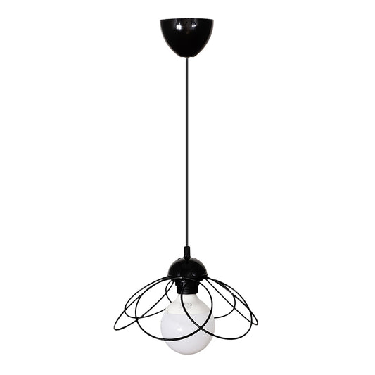 Φωτιστικό οροφής Zufash Megapap E14 μεταλλικό μονόφωτο χρώμα μαύρο 25x25x60εκ. - Hippiehome.gr