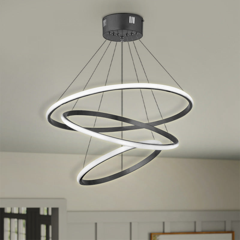 Ceiling lamp Led Costner Megapap metal color black 47x47x63cm.