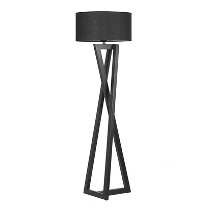 Grace Megapap floor lamp wood/fabric color black 45x45x150cm.