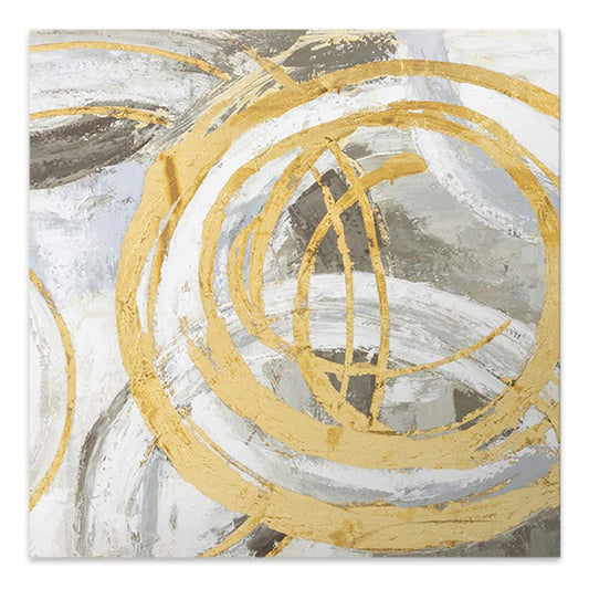 Πίνακας σε καμβά "Exotic Circles" Megapap ψηφιακής εκτύπωσης 50x50x3εκ. - Hippiehome.gr