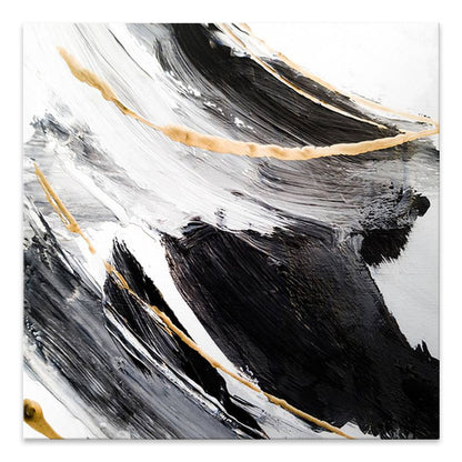 Πίνακας σε καμβά "Golden And Silver Reflections" Megapap ψηφιακής εκτύπωσης 100x100x3εκ. - Hippiehome.gr