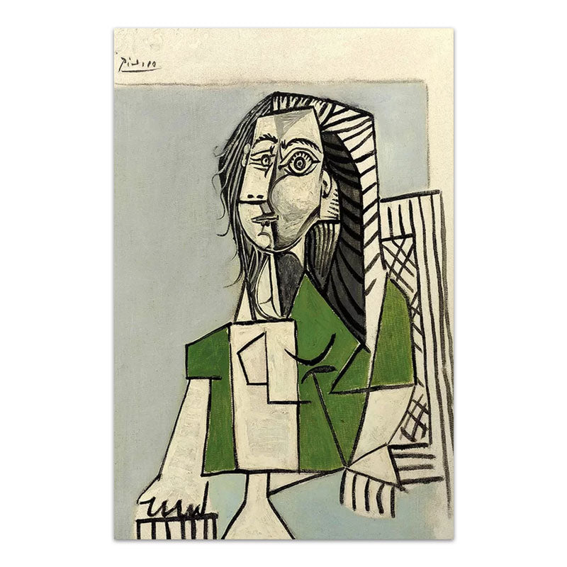 Πίνακας σε καμβά "Seated Woman" Megapap ψηφιακής εκτύπωσης 60x90x3εκ. - Hippiehome.gr