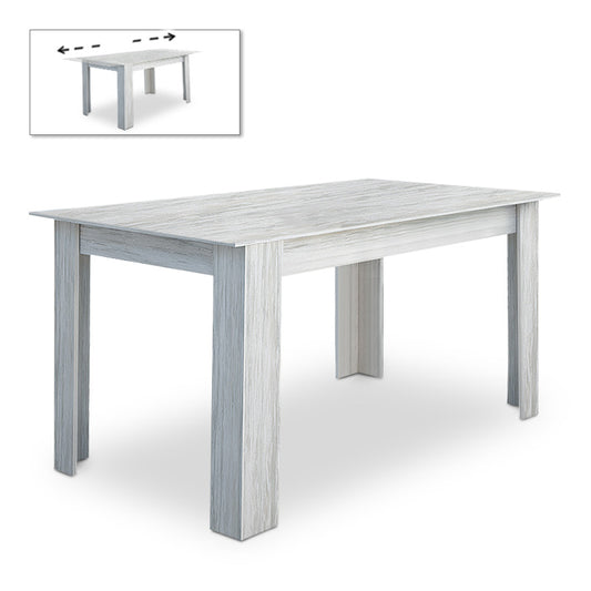 Τραπέζι Arturo Megapap μελαμίνης επεκτεινόμενο χρώμα λευκό γκρι 138/178x80x74εκ. - Hippie Home 