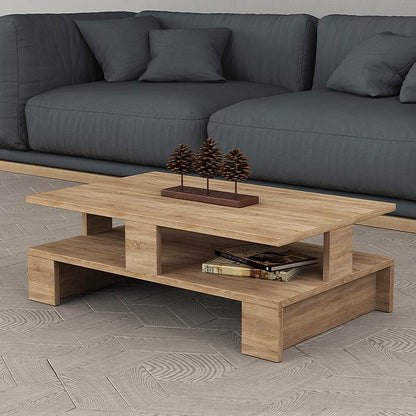 Τραπεζάκι σαλονιού Mansu Megapap μελαμίνης χρώμα φυσικό οξιάς 80x50x27εκ. - Hippiehome.gr