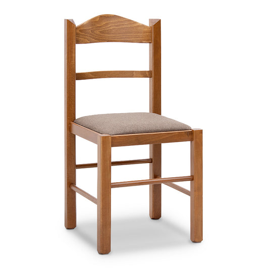 Καρέκλα τραπεζαρίας Virginia Megapap από μασίφ ξύλο οξιάς χρώμα καρυδί 42,5x42,5x88εκ. - Hippie Home 