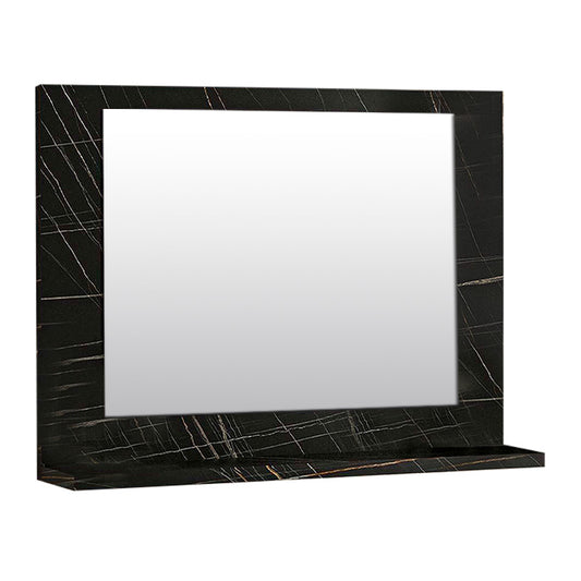 Καθρέφτης μπάνιου Devlin Megapap από μελαμίνη χρώμα μαύρο εφέ μαρμάρου 60x10x45εκ. - Hippie Home 