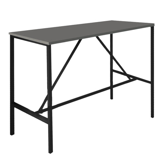 Τραπέζι μπαρ - stand Crego Megapap μεταλλικό - μελαμίνης χρώμα ανθρακί - μαύρο 100x45x89εκ. - Hippie Home 