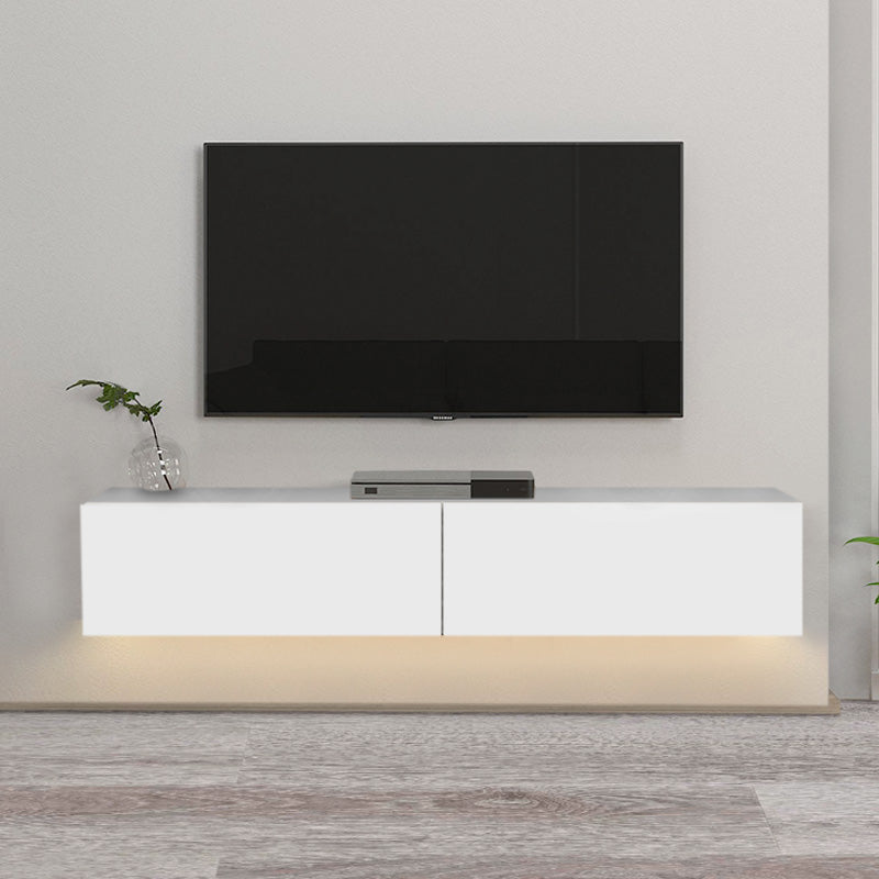 Έπιπλο τηλεόρασης επιτοίχιο Aristo Megapap από μελαμίνη με LED χρώμα λευκό 135x31,6x25εκ. - Hippie Home 