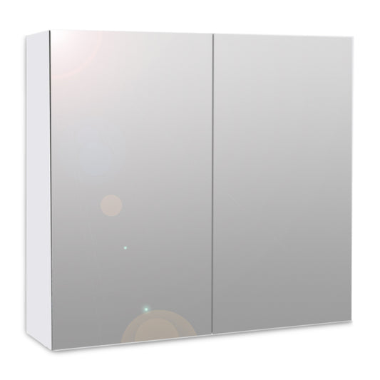 Καθρέπτης μπάνιου με ντουλάπι Nisa Megapap από μελαμίνη χρώμα λευκό 60x15x60εκ. - Hippie Home 