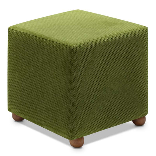 Σκαμπώ Ranma Megapap υφασμάτινο χρώμα πράσινο 40x40x40εκ. - Hippiehome.gr