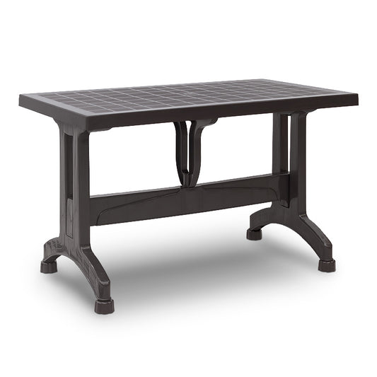 Τραπέζι πολυπροπυλενίου Callan Megapap χρώμα καφέ 120x70x73εκ. - Hippie Home 