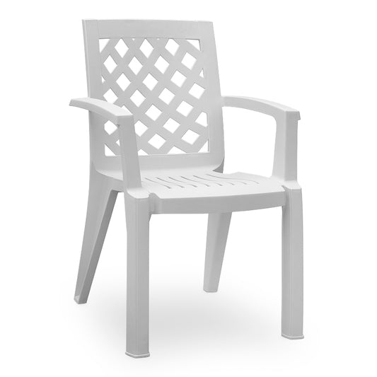 Πολυθρόνα πολυπροπυλενίου Kira Megapap χρώμα λευκό 58x52x87εκ. - Hippie Home 