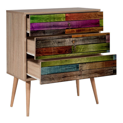 Soho Megapap melamine chest of drawers sonoma color 80x40x90cm.