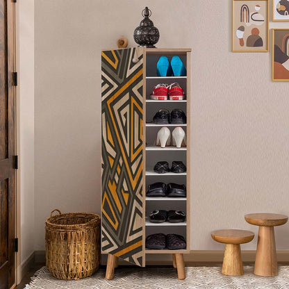 Soho Megapap shoe rack - cabinet made of melamine color sonoma 50x38x135cm.